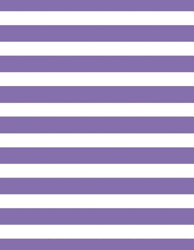 Stripes - Deluge Purple 101 - Lined Notebook With Margins 8.5x11