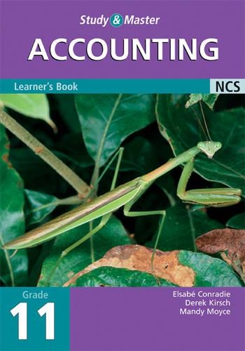 Study and Master Accounting Grade 11 Learner's Book