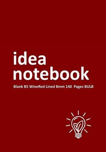 Idea Notebook Blank B5 WineRed Lined 8mm 140 Pages BULB