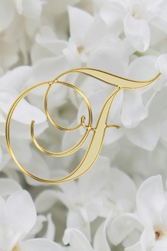 F Journal: A Monogram F Initial Capital Letter Notebook For Writing And Notes: Great Personalized Gift For All First, Middle, Or Last Names (Yellow Gold Lilac 