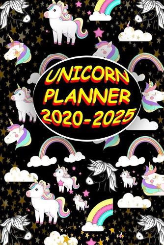 Unicorn Planner 2020-2025: Unicorn Notebook for kids and girls Sketchbook Journal Weekly, Monthly and Yearly Planner,2020-2025 Five Year lined journal 6*9 110 pages Planner, S