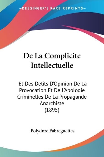 De La Complicite Intellectuelle