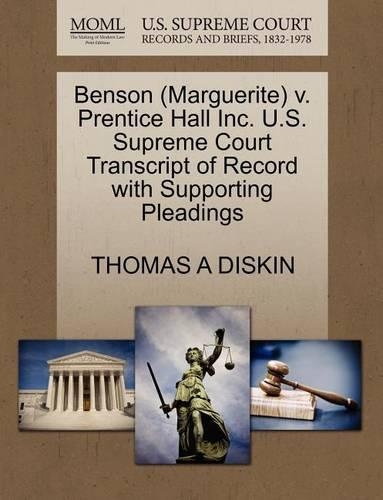 Benson (Marguerite) V. Prentice Hall Inc. U.S. Supreme Court Transcript of Record with Supporting Pleadings