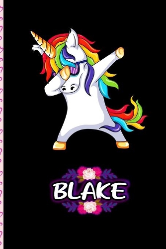 Blake - Dabbing Unicorn personalized named Notebook