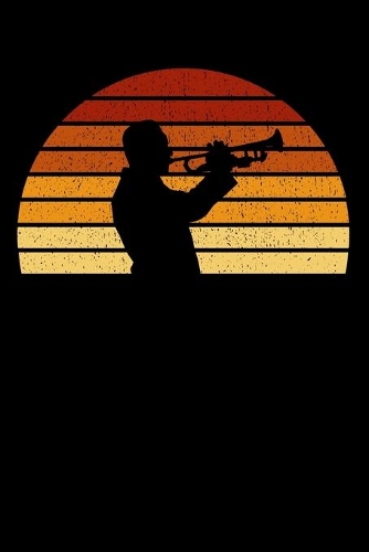 Trompeten Spieler Notizbuch: A5 Kariert 108 Seiten - Vintage Sonne Trompete Notizheft - Geschenk für Trompeten Spieler