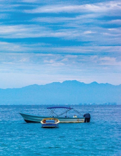 Daily Planner Journal: 365 + Days Bullet Journaling Blank Notebook with sections for date, time, notes, lists & doodles! 8.5 x 11 size, 380 pages + Calendars Boats on the 