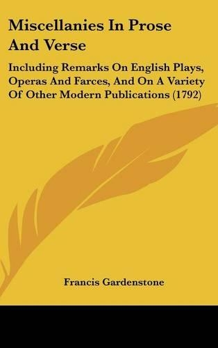Miscellanies In Prose And Verse