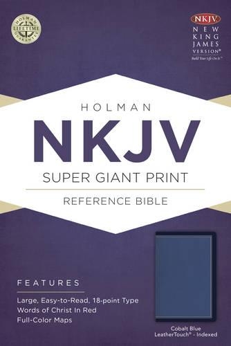 NKJV Super Giant Print Reference Bible, Cobalt Blue