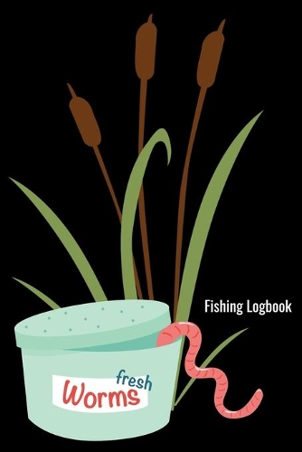 Fishing logbook worms: fishermans records details date time location weather conditions water tide and moon phases fishing lovers gift gifts diary men or woman tackle box