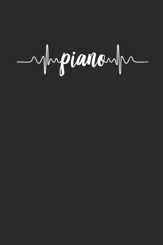 Piano Heartbeat: Small Lined Notebook - Music Instrument Gift For Keyboardist