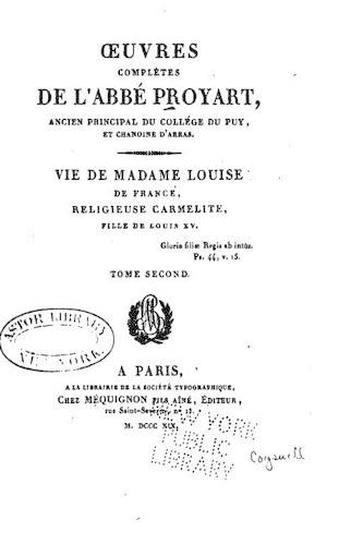 Oeuvres complètes de l'abbé Proyart - Tome II: (French)