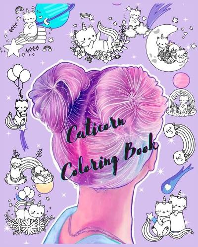 Caticorn Coloring Book: For Kids 4-8/6-8 Cute Animal Coloring Cat Books gift For childrens (magic caticorn )