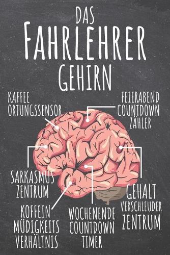 Das Fahrlehrer Gehirn: Fahrlehrer Punktraster Notizbuch, Notizheft oder Schreibheft - 110 Seiten - Büro Equipment & Zubehör - Lustiges Geschenk zu Weihnachten oder Geburts