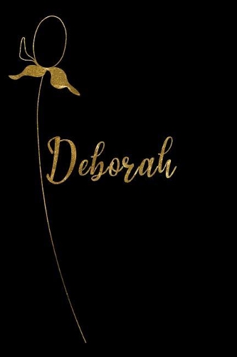 Deborah: Personalized Writing Journal for Women - Elegant Black and Gold