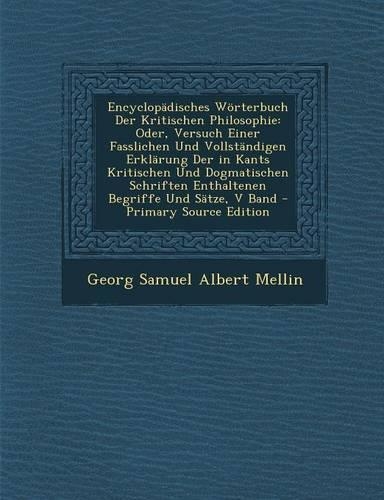 Encyclopadisches Worterbuch Der Kritischen Philosophie