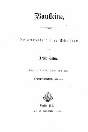 Bausteine Gesammelte Kleine Schriften
