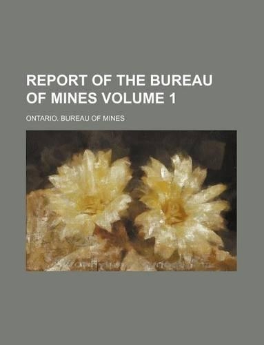 Report of the Bureau of Mines Volume 1