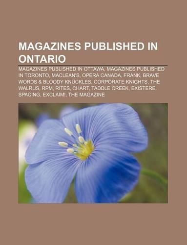Magazines Published in Ontario