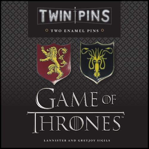 Game of Thrones Twin Pins: Lannister and Greyjoy Sigils
