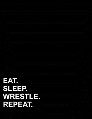 Eat Sleep Wrestle Repeat: Graph Paper Notebook: 1/2 Inch Squares, Blank Graphing Paper with Borders(65 Graph Paper Notebook: 1/2 Inch Squares with Border)