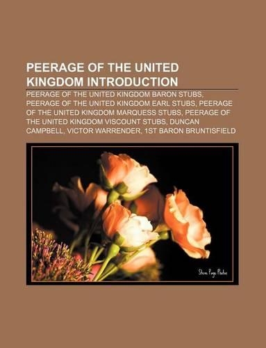 Peerage of the United Kingdom Introduction