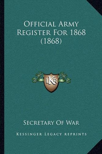 Official Army Register For 1868 (1868)