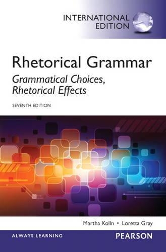 Rhetorical Grammar
