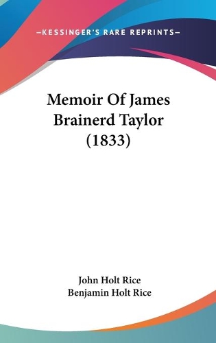 Memoir Of James Brainerd Taylor (1833)