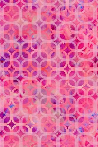 2019 Daily Planner Pink Watercolor Pattern 384 Pages