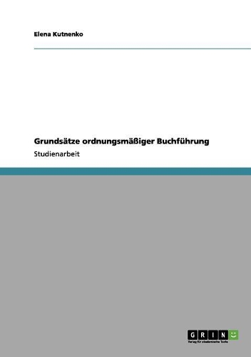 Grundsätze ordnungsmäßiger Buchführung: (German)