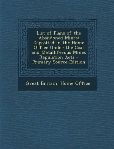 List of Plans of the Abandoned Mines