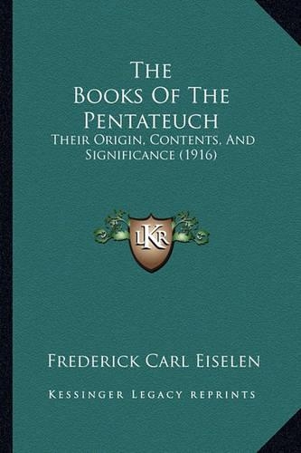 The Books Of The Pentateuch