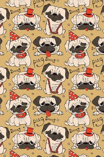 Journal Notebook Funny Pugs Pattern 7