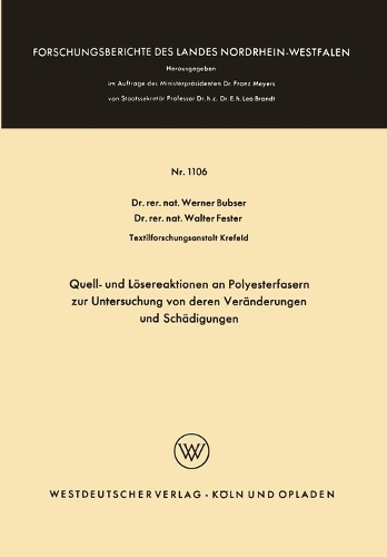 Quell- und Lösereaktionen an Polyesterfasern zur Untersuchung von deren Veränderungen und Schädigungen