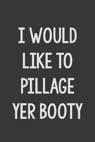 I Would Like to Pillage Yer Booty: Stiffer Than A Greeting Card: A Novelty Gag Gift For That Special Someone