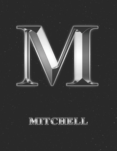 Mitchell: 2 Year Weekly Planner with Note Pages (24 Months) - Silver Effect Personalized Custom Letter M Initial First Name - 2020 - 2021 - Week Planning - Mo