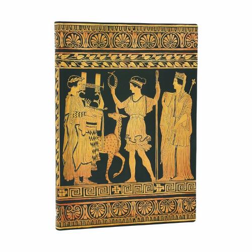 Gathering of Deities (Ancient Greek Pottery) Midi Unlined Softcover Flexi Journal (Elastic Band Closure)