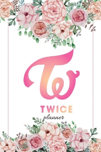 Twice Kpop Idol for Fans and Students: Beautiful Watercolor Floral Wreath undated weekly planner or Personal Journal for Girls