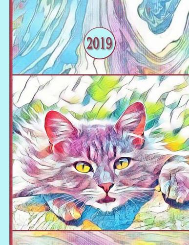 2019 Planner; Cat Rainbow