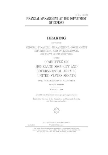 Financial management at the Department of Defense