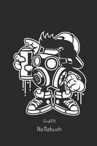 Graffiti Notizbuch (Schwarz-Weiß): Notizen Buch für Sprayer I 110 Seiten; Dot Grid (Punkt-Muster) 6x9inch (Din A3) I Graffiti Spraydosen Malbuch, Skizzen Bücher