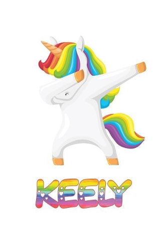 Keely: Keely 6x9 Journal Notebook Dabbing Unicorn Rainbow