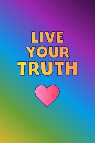 Live Your Truth: Rainbow Heart Bullet Journaling Dot Grid Paper Standard Purse Size