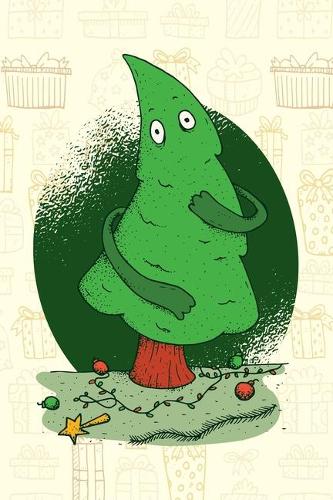 Funny nakter Tannenbaum Christmas - Journal Journal Lined about A5 FORMAT - notepad for school and work. Christmas theme Christmas tree,