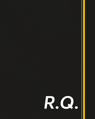 R.Q.: Classic Monogram Lined Notebook Personalized With Two Initials - Matte Softcover Professional Style Paperback Journal Perfect Gift for Men and Women