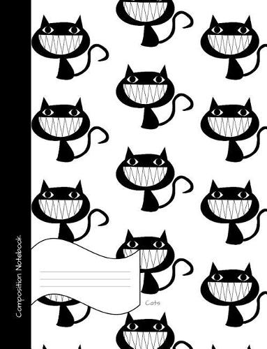 Cats Composition Notebook: Dot Grid Paper Book, dotted blank pages to write in for school, take notes, for teen girls and boys, students and teachers, homeschool, trendy black