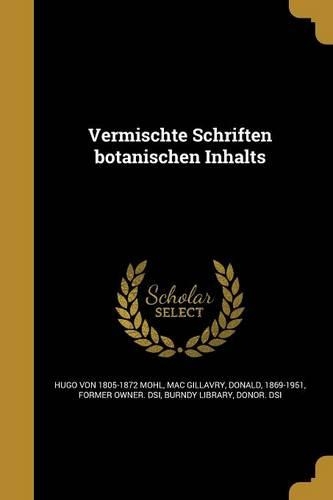 Vermischte Schriften Botanischen Inhalts