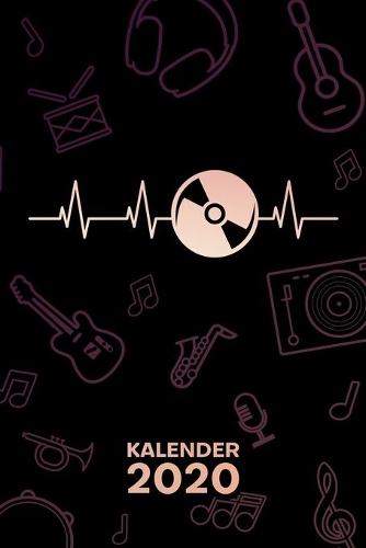 Kalender 2020: A5 Party Terminplaner für Oldschool Fan mit DATUM - 52 Kalenderwochen für Termine & To-Do Listen - Musik Herzschlag Terminkalender Musik Herzschlag 