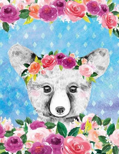 Big Fat Bullet Style Journal Cute Baby Bear In Flowers