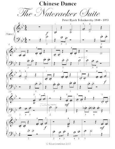 Chinese Dance Nutcracker Suite Beginner Piano Sheet Music
